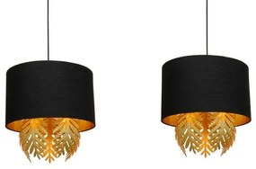 Malviras 2 Lampada a Sospensione Black/Gold - Lucande