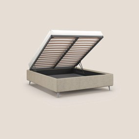 Febe sommier compatto con grande capienza del contenitore in tessuto impermeabile T03 beige