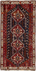Shiraz Tappeto 270 x 140 (Iran) Annodato A Mano