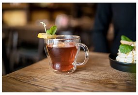 Tazze in set per cappuccino/con parete doppia in vetro 2 pz 370 ml Bolla – Vialli Design