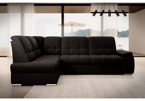 Divano angolare marrone allungabile/con contenitore (con penisola a sinistra/a L) Sado – ELTAP