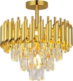 Brilagi - Lampadario a soffitto ECLIPSE 5xE14/10W/230V Ø 38 cm dorato