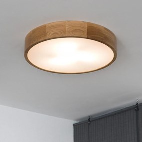 Brilagi - Plafoniera da soffitto LED RGBW dimmerabile CARVALHO, 3xE27/15W/230V, Wi‑Fi, finitura rovere, Ø 47,5 cm