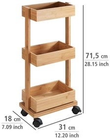 WENKO 24390100 - Scaffale TORTONA 18x71,5 cm marrone/nero