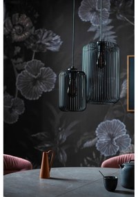 Lampadario nero con paralume in metallo ø 25 cm Cage - Fischer &amp; Honsel