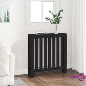 vidaXL Copertura Termosifone Nera 79,5x19x84 cm Legno Massello Pino