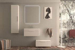Mobile da bagno sospeso sotto lavabo L 70 x H 25 x P 44 cm bianco laccato opaco, 1 cassetto BADEN HAUS Modula