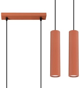 Sollux SL.1631 - Lampadario a sospensione con filo KARBON 2xGU10/10W/230V rosso