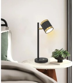 Wofi 8003-104S - Lampada da tavolo LED dimmerabile TOULOUSE LED/10W/230V nero/oro