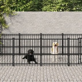 Gabbia per Cani da Esterno in Acciaio 7,51 m²