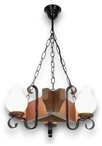 Brilagi - Lampadario a sospensione con catena QUEEN 3xE14/40W/230V faggio/noce