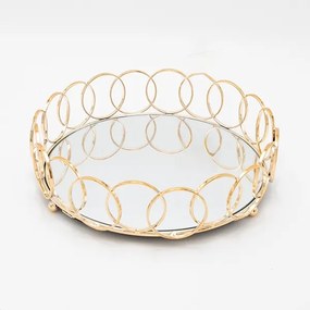 SET 3x Vassoio decorativo diametro 27/33/37 cm oro