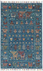 Samarkand Tappeto orientale 70 x 100 Grigio (Pakistan) Annodato A Mano