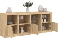 Credenza con Luci LED Rovere Sonoma 164x37x67 cm 3209053