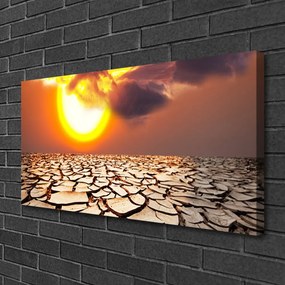 Quadro su tela Paesaggio del deserto del sole 100x50 cm