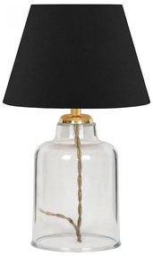 Lampada da tavolo AYD 1xE27/40W/230V nero/trasparente