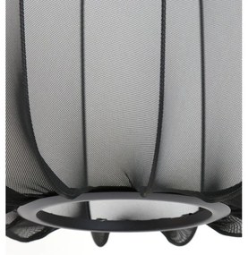 Lampadario nera con paralume in tessuto ø 40 cm Plumeria - Light &amp; Living