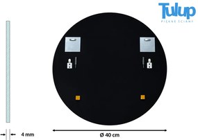 Specchio rotondo decorativo da parete senza cornice fi 50 cm