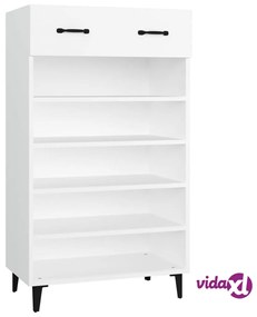 vidaXL Scarpiera Bianca 60x35x105 cm in Legno Multistrato