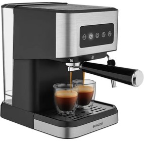 Sencor - Macchina da caffè espresso a leva 1050W/230V nero/cromo satinato
