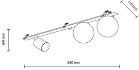 Faretto da incasso VOX 2xG9/8W/230V + 1xGU10/10W nero