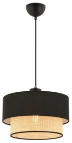 Lampadario a sospensione con cavo ECHO 1xE27/60W/230V nero/beige