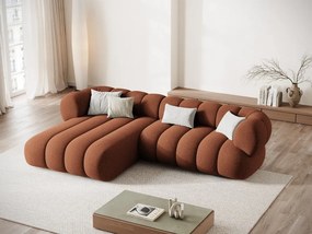 Divano angolare Koge 5 posti in tessuto strutturato – L270x165 cm