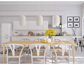 Lampada a sospensione con cavo CRESTO 1xE27/40W/230V bianco