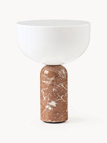 Lampada da tavolo portatile in marmo Kizu, luce regolabile