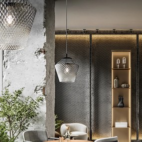 Lampadario Contemporaneo Arnia Fumè 1 Luce E27