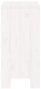 Sgabelli da bar 2 pz bianchi 40x36x75 cm legno massello di pino