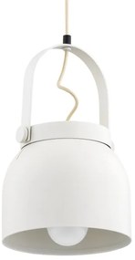 Argon 8280 - Lampadario a sospensione con filo LOGAN 1xE27/15W/230V diametro 20 cm bianco