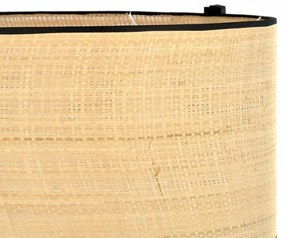 Lampada da Terra ESTRELLA LP1 in Acciaio E27 Colore del corpo Rattan