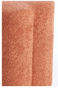 Sgabello in tessuto bouclé arancione Nalani - Light &amp; Living