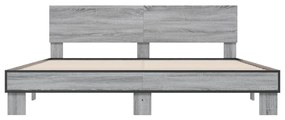 Giroletto grigio sonoma 200x200 cm in legno multistrato metallo