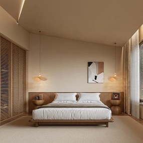 Immax 08290L - Lampadario a sospensione con filo SOMBRERO 1xE27/40W/230V diametro 80 cm rattan