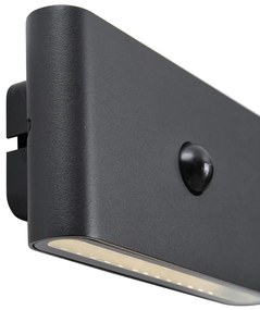 Lampada da parete nera Sensore Lux Magnetico Incl. LED Ricaricabile - Batt