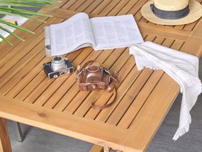 Tavolo da giardino legno chiaro 160/220 x 90 cm JAVA Beliani
