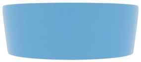 Lavandino con Troppopieno Azzurro Opaco 36x13 cm in Ceramica