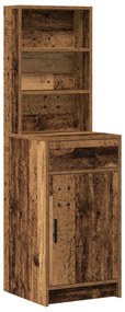 Set di 2 pezzi per toeletta con led in legno vecchio e legno ingegnerizzato