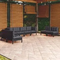 Set Divani da Giardino 8 pz con Cuscini Legno Massello di Pino cod mxl 38670