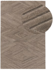 benuta Pure Tappeto di lana Yanis Beige/Marroncino 120x170 cm - Tappeto fibra naturale