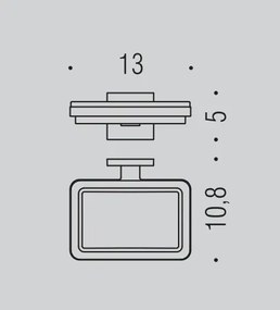 Colombo Design Basiq B37010nm Porta Sapone A Parete Nero Opaco Vetro Acidato Naturale