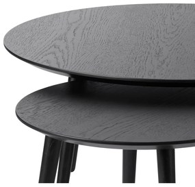 Tavolini rotondi neri in set di 2 pezzi ø 88 cm Adda - Unique Furniture