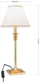 Orion LA 4-1049/1 - Lampada da tavolo FONSA 1xE27/60W/230V bianco/oro