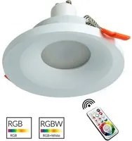 Faretto LED 6W RGB GU10 incasso moderno soffitto 65mm giochi luce cromoterapia LUCE RGBW