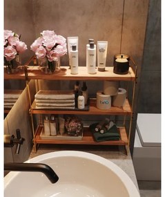 Organizzatore per scaffali 45x40 cm oro/marrone