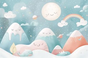 Carta da parati – Paesaggio da sogno per bambini