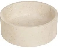 Lavabo da Appoggio in Marmo Cerchio Bianco diametro 40 alto 15 cm