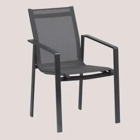 Sedia da giardino impilabile Eika Grigio Antracite - Sklum